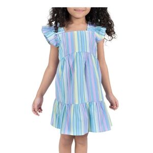 Pastel Striped Kids Dress
